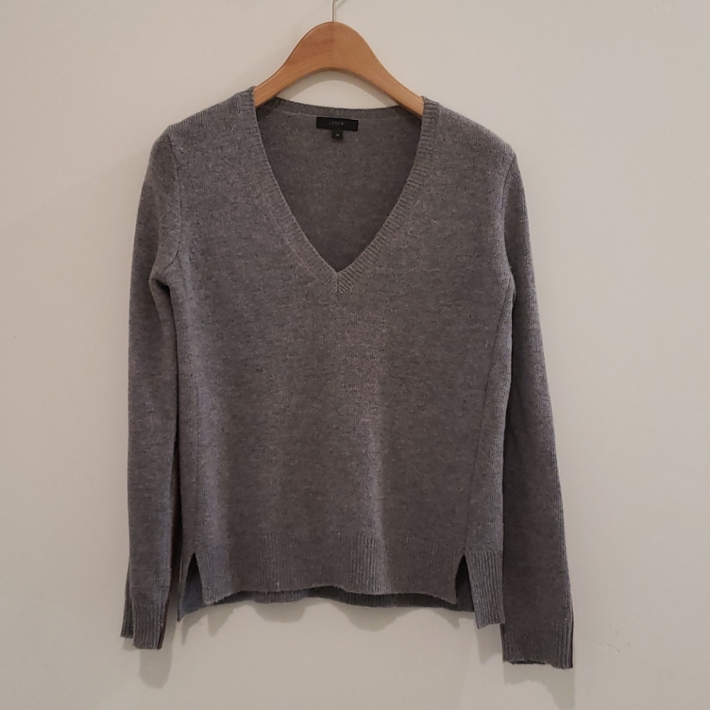 Jcrew Leather Sleeve Sweater